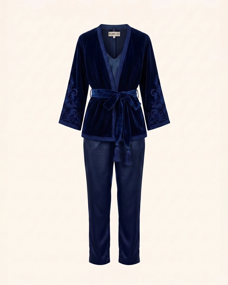Terre & Ciel Set in Royal Blue, matching sets by Maison K-Loh, view 3