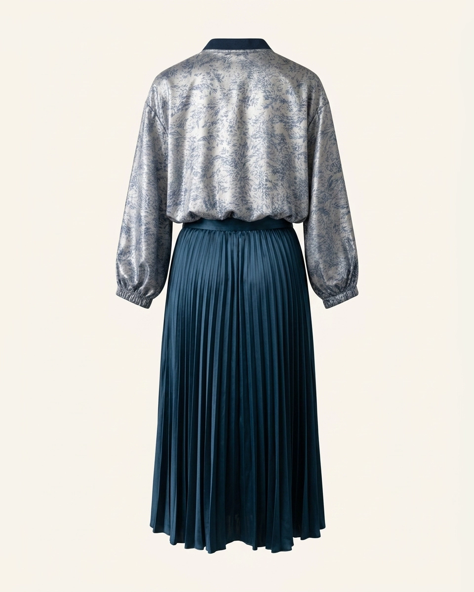 Bleu Jardin Silk Set by Maison K-Loh, view 4