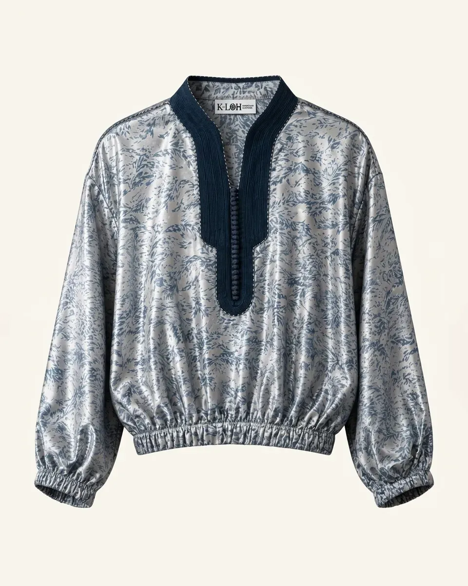 Bleu Jardin Silk Set by Maison K-Loh, view 5