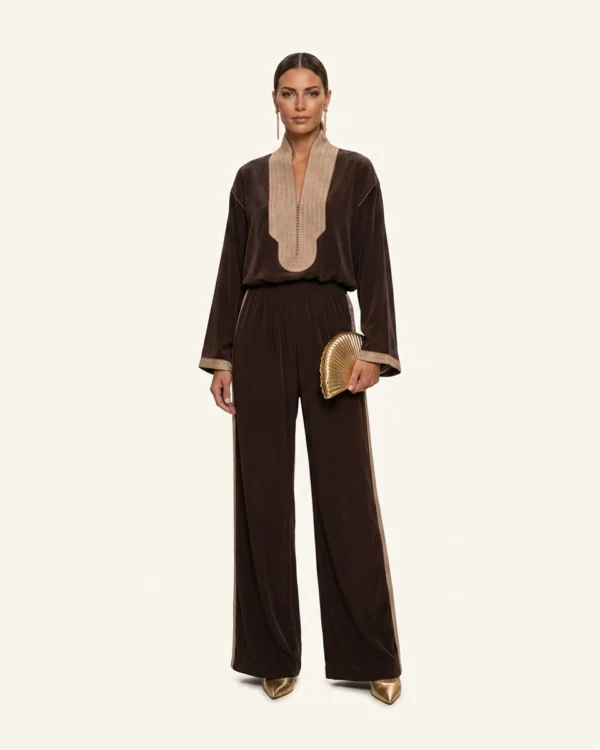 Sahara Silk Bronze Set, silk matching sets by Maison K-Loh