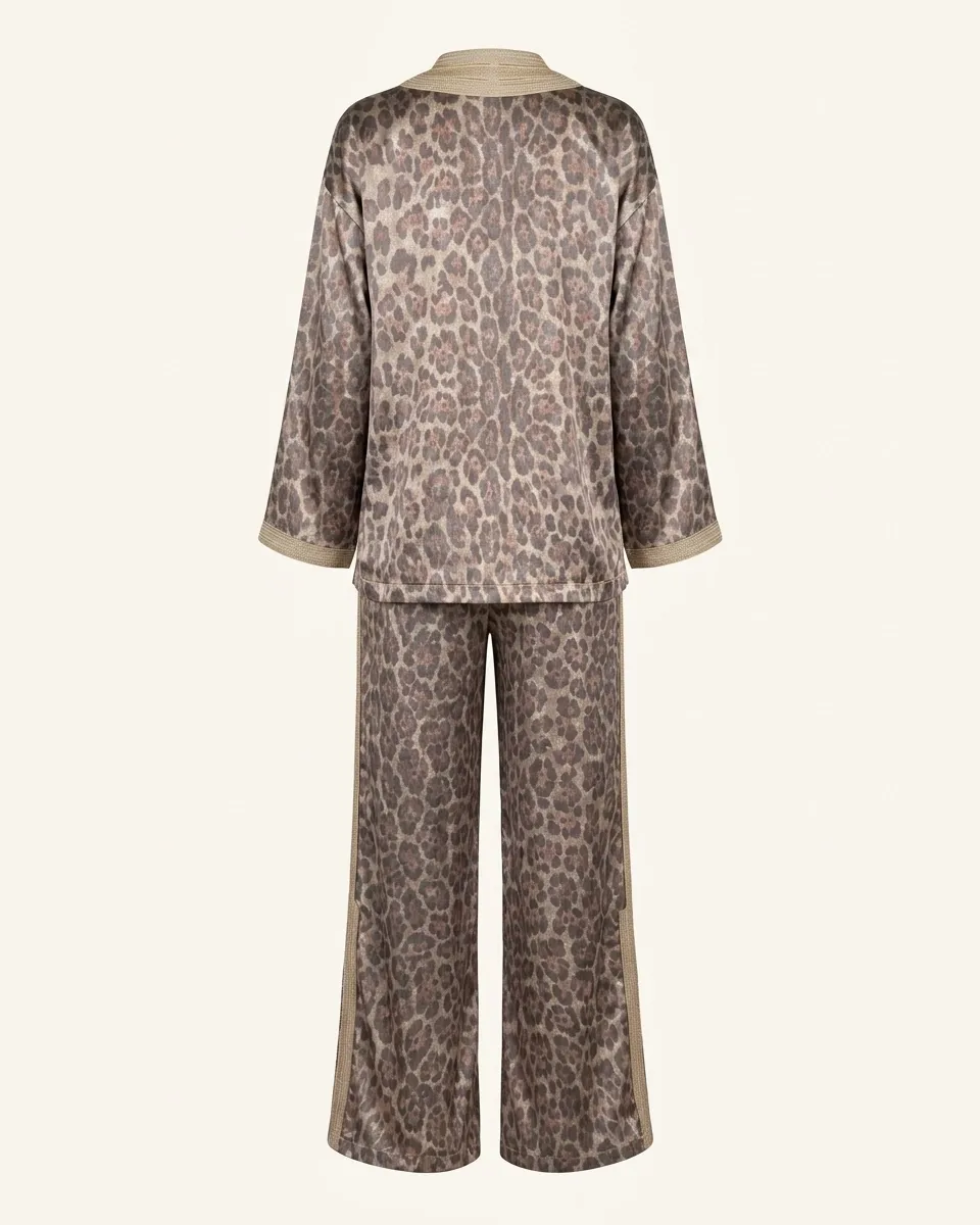 Sahara Silk Gold Leopard Set by Maison K-Loh, view 4