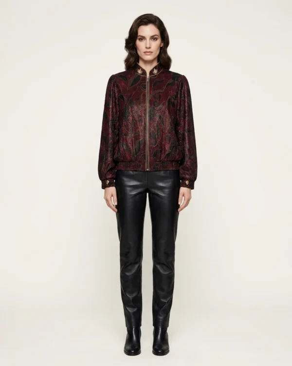 Sultana Bomber, silk tops by Maison K-Loh