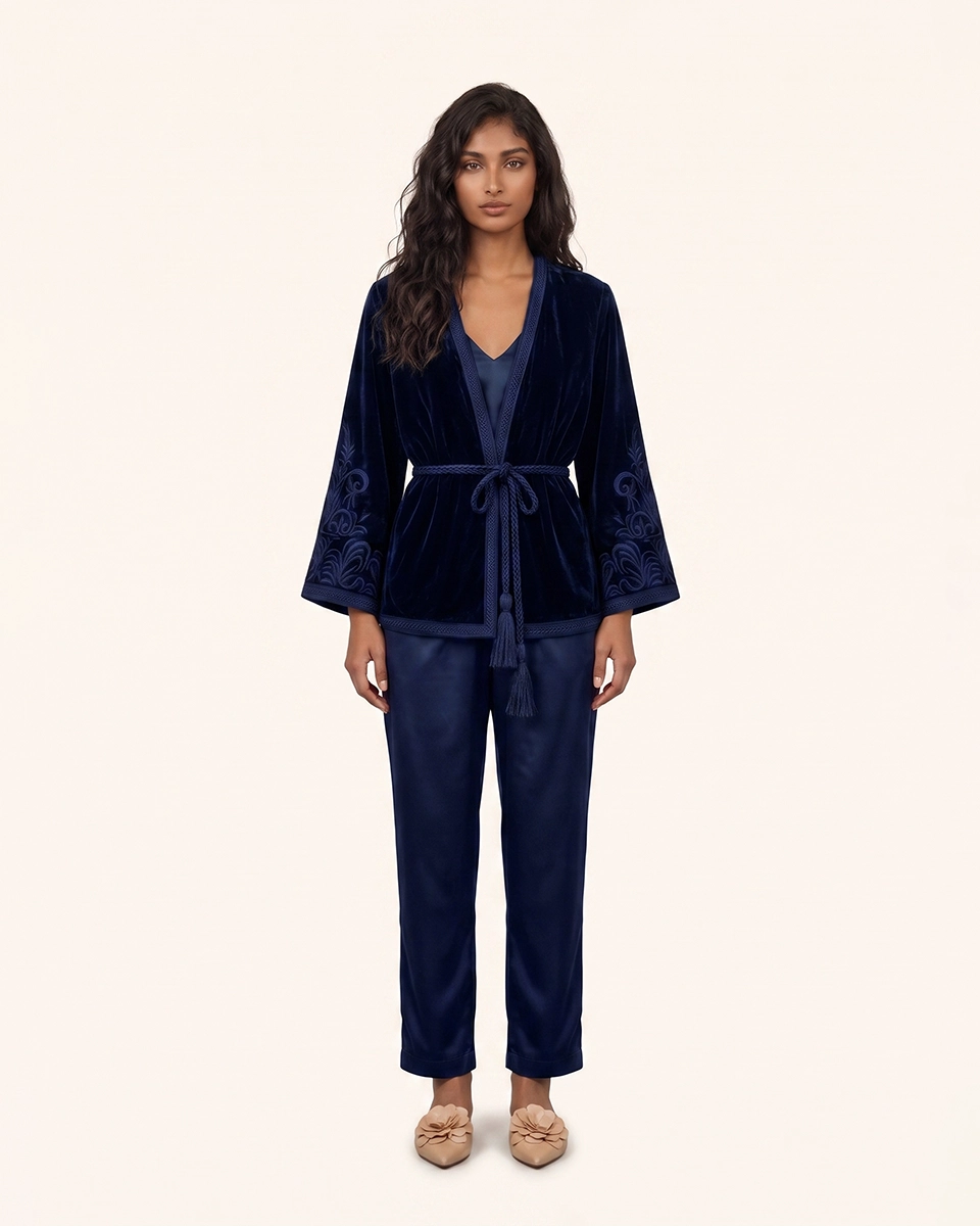 Terre & Ciel Set in Royal Blue, matching sets by Maison K-Loh