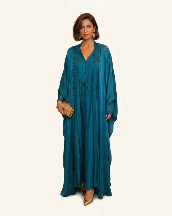 Trinity Silk Set, silk caftan by Maison K-Loh